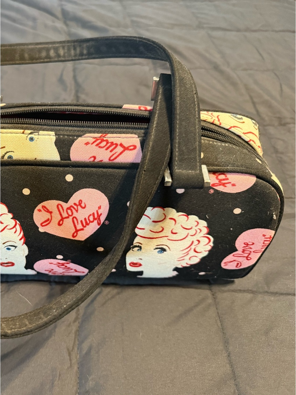 I Love Lucy Black & Pink Canvas Bag